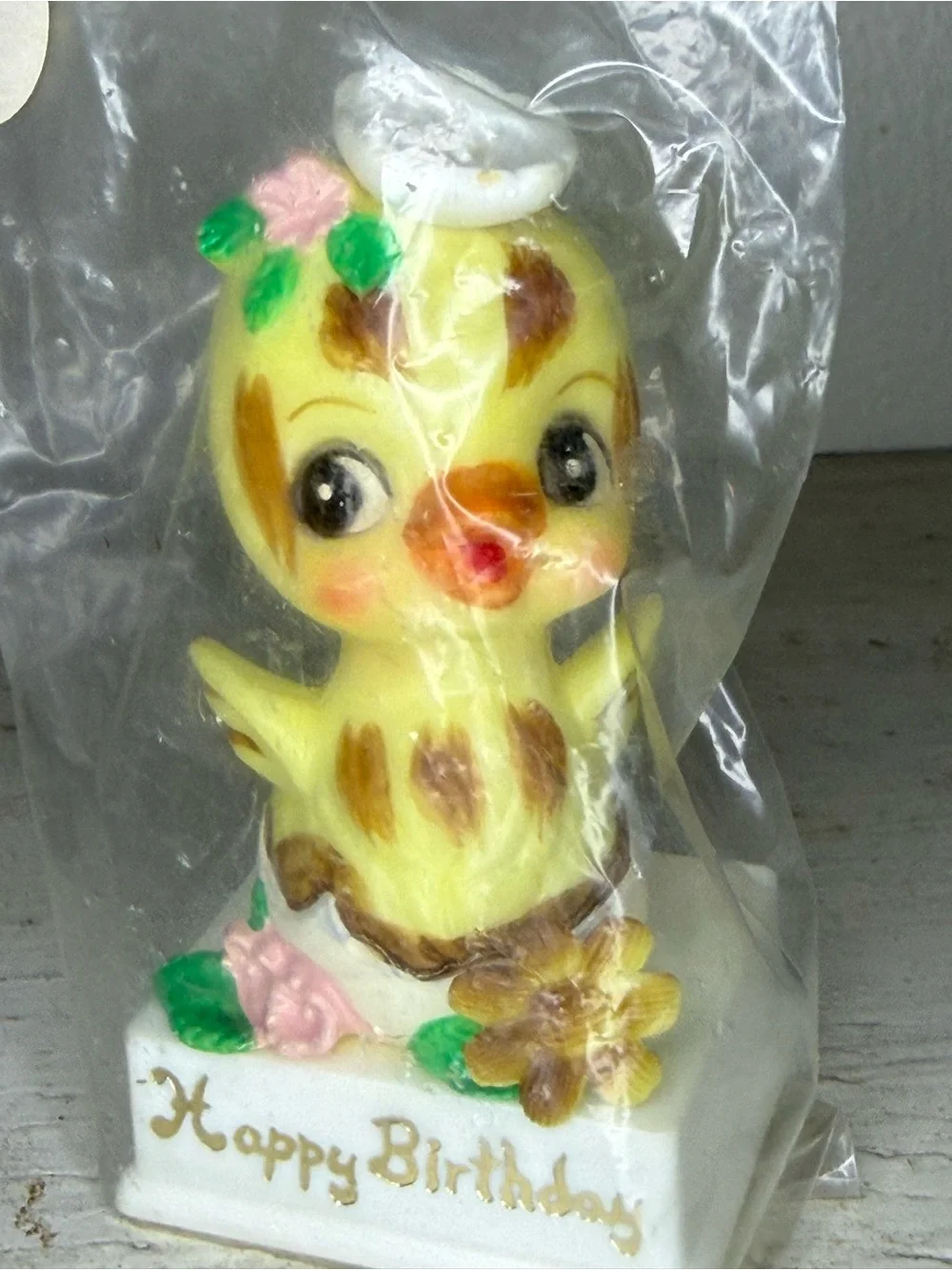 NOS Vintage Happy Birthday Wilton Cake Topper Birthday Chicken MCM Kitschy